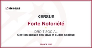DECIDEUR gestion sociale des M&A - forte notoriété